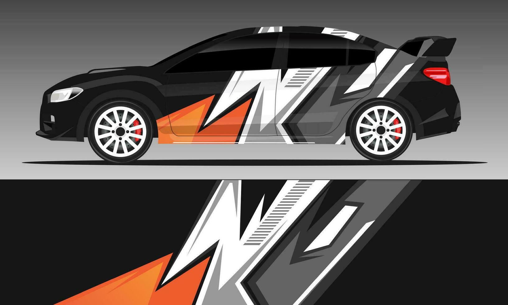 vector de diseño de envoltura de calcomanía de coche. carreras de rayas abstractas para librea, vehículo, rally, carrera, coche.