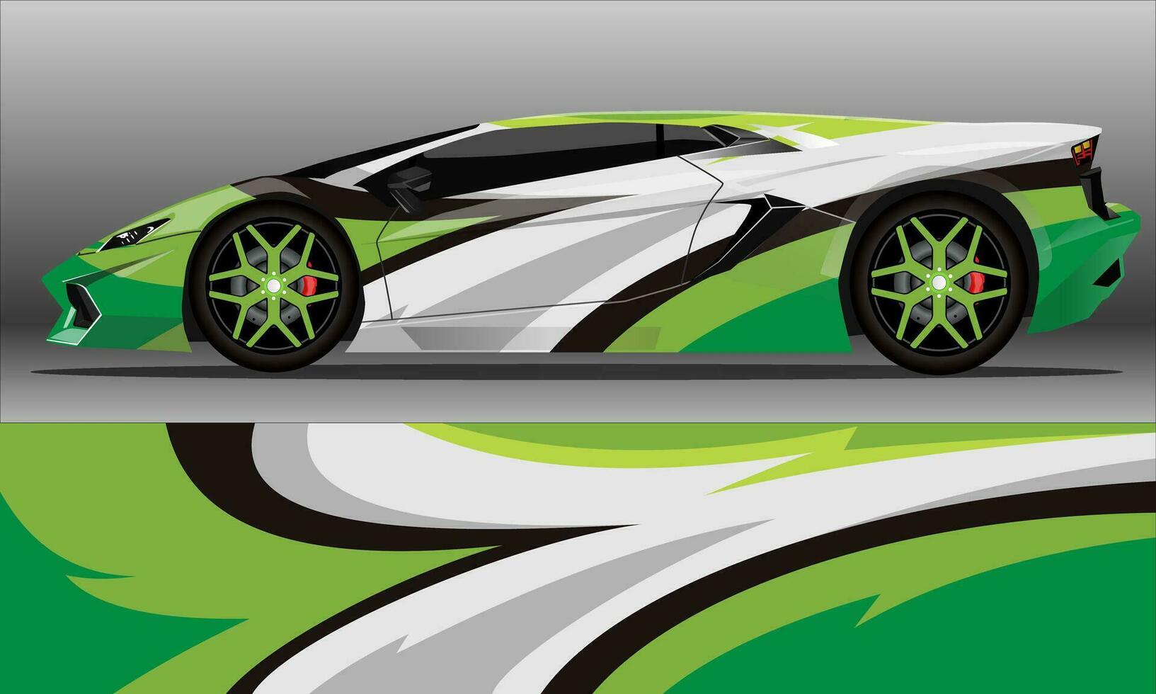 Car decal wrap design vector. abstract stripe racing  for livery, vehicle, rally, race, car. vector