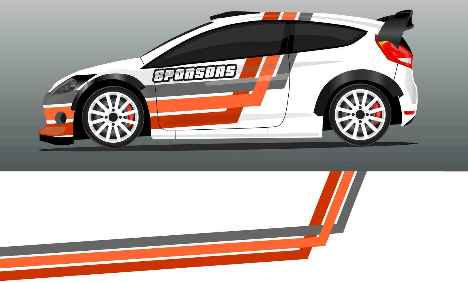 Car decal wrap design vector. abstract stripe racing  for livery, vehicle, rally, race, car. vector