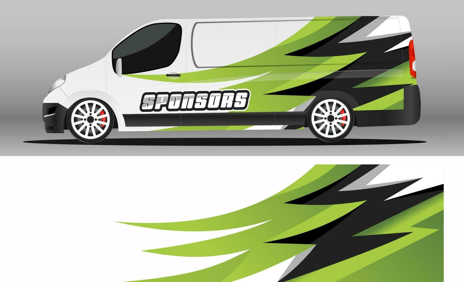 Car decal wrap design vector. abstract stripe racing for livery, vehicle, van car, truck. vector
