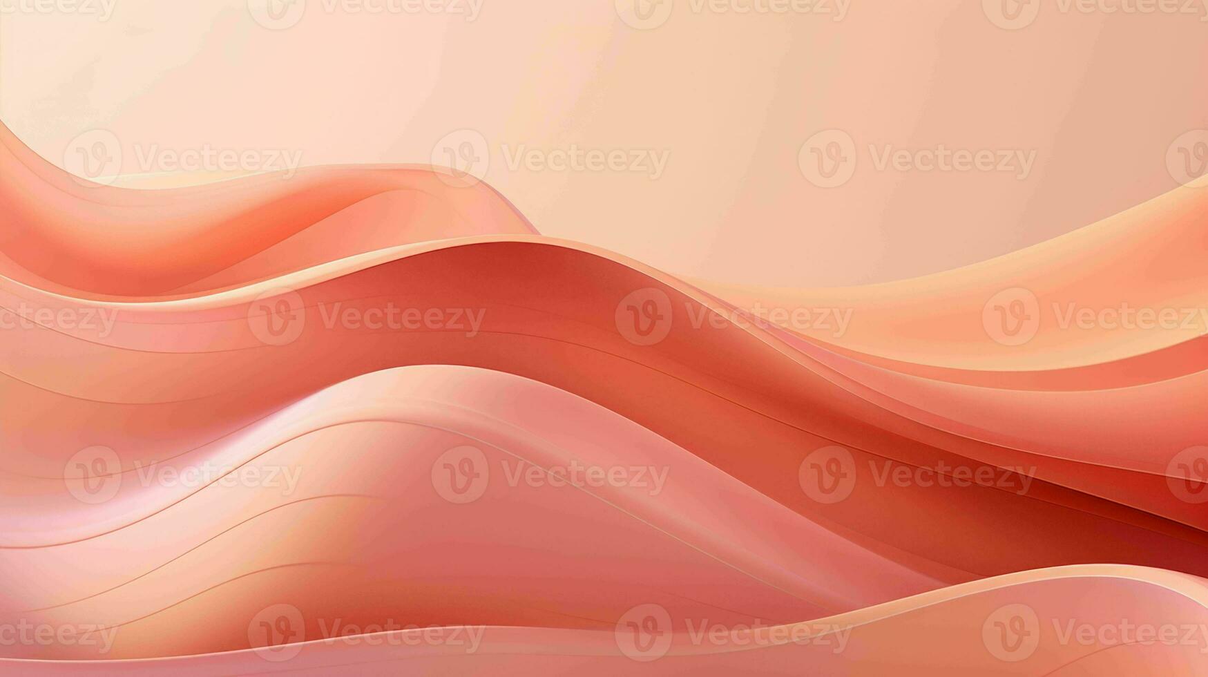 AI generated Simple Peach blossom color wavy abstract background photo