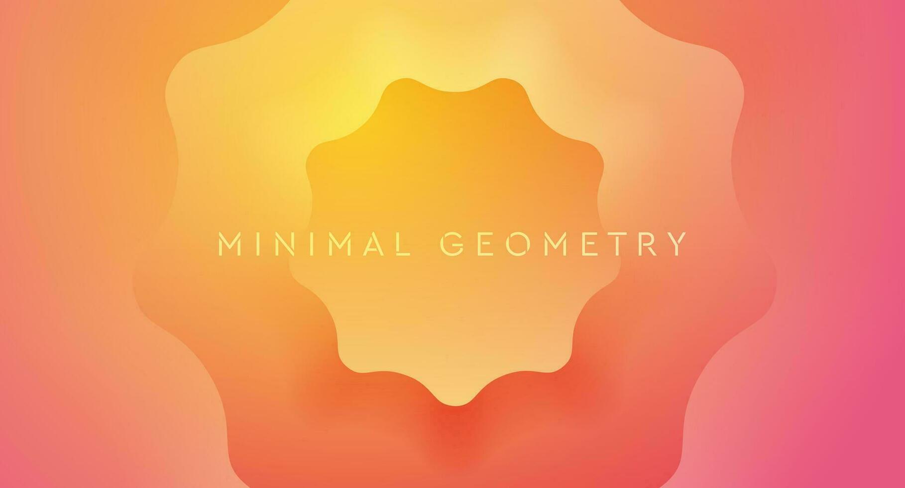 Pastel yellow and pink wavy circle abstract background vector