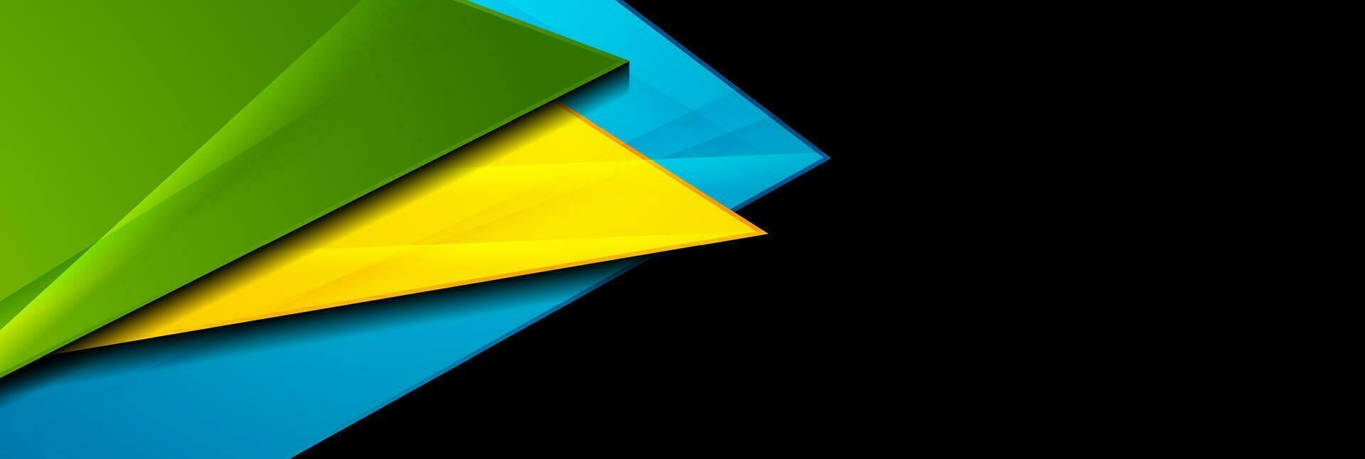 Colorful shiny glossy triangles abstract geometry background vector