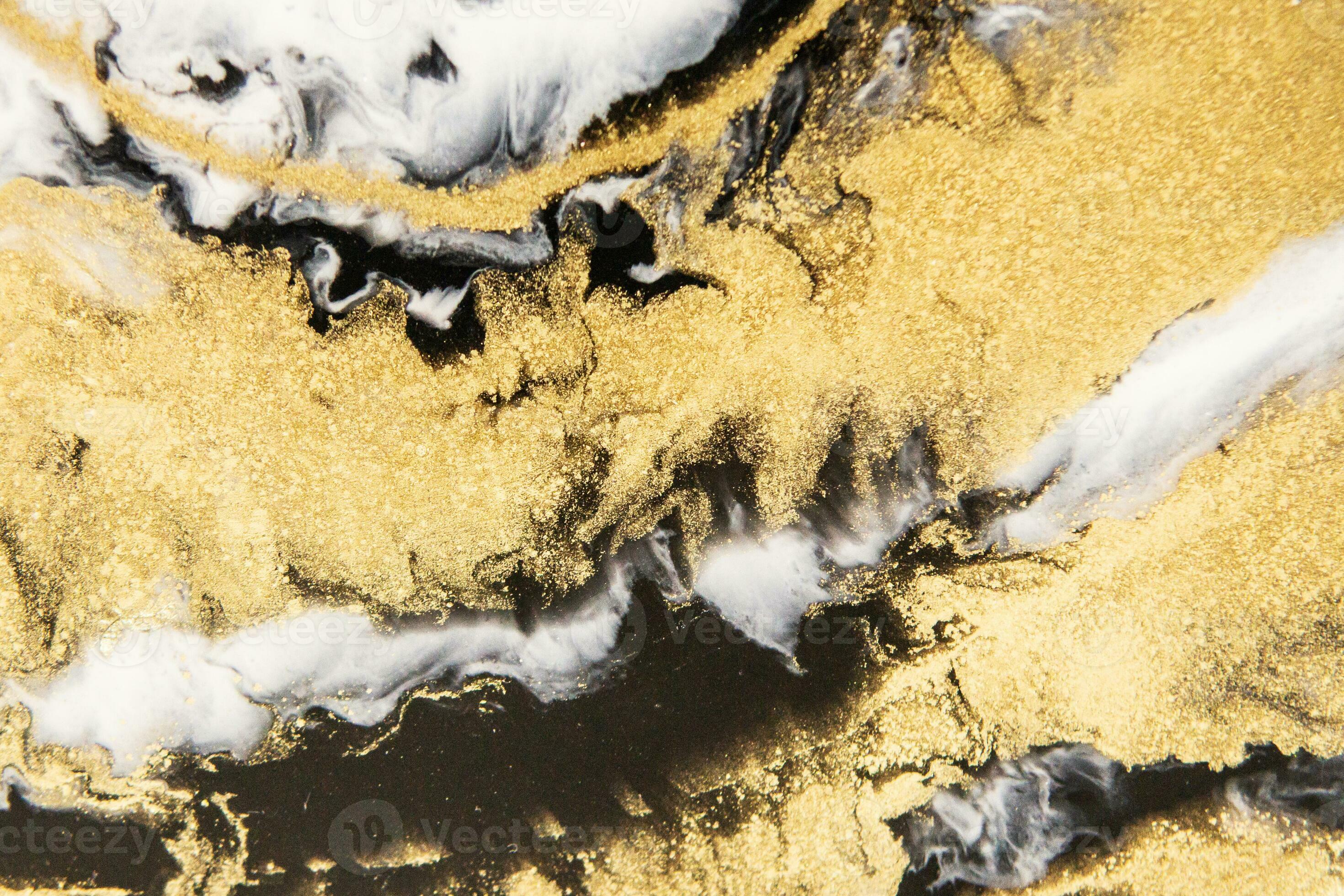 Artistic decoration made of golden resin. Epoxy resin paint, abstract  background 34783474 Stock Photo at Vecteezy