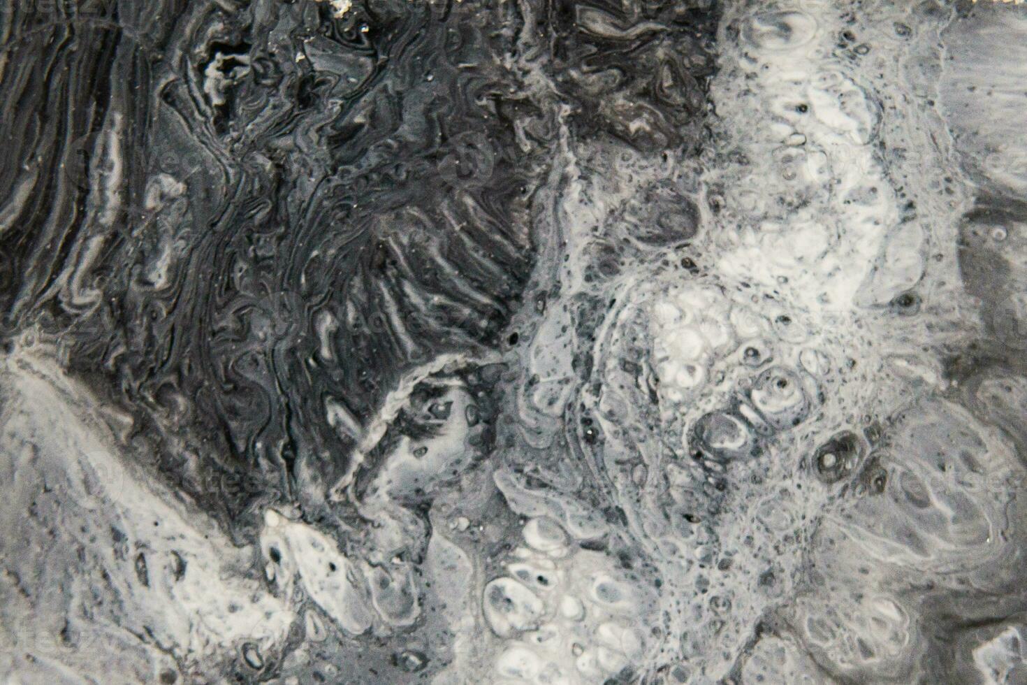 Artistic decoration made of epoxy resin. Epoxy resin paint, abstract background photo