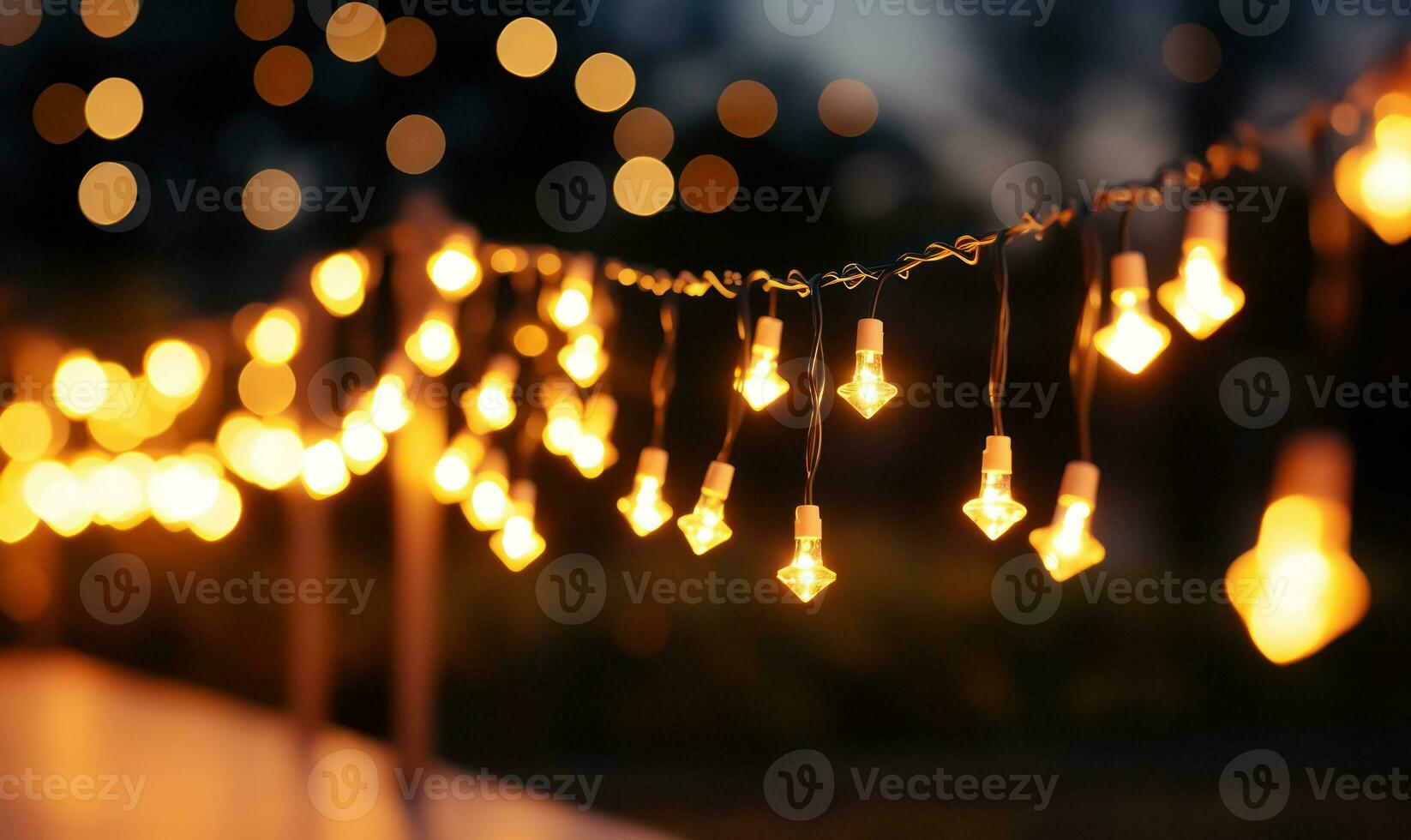 Christmas scene lights and decorations wooden, Christmas scene, Christmas background, photo