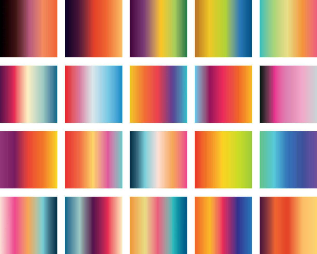 Set of multi-colored, colorful neon gradients. Vector. vector