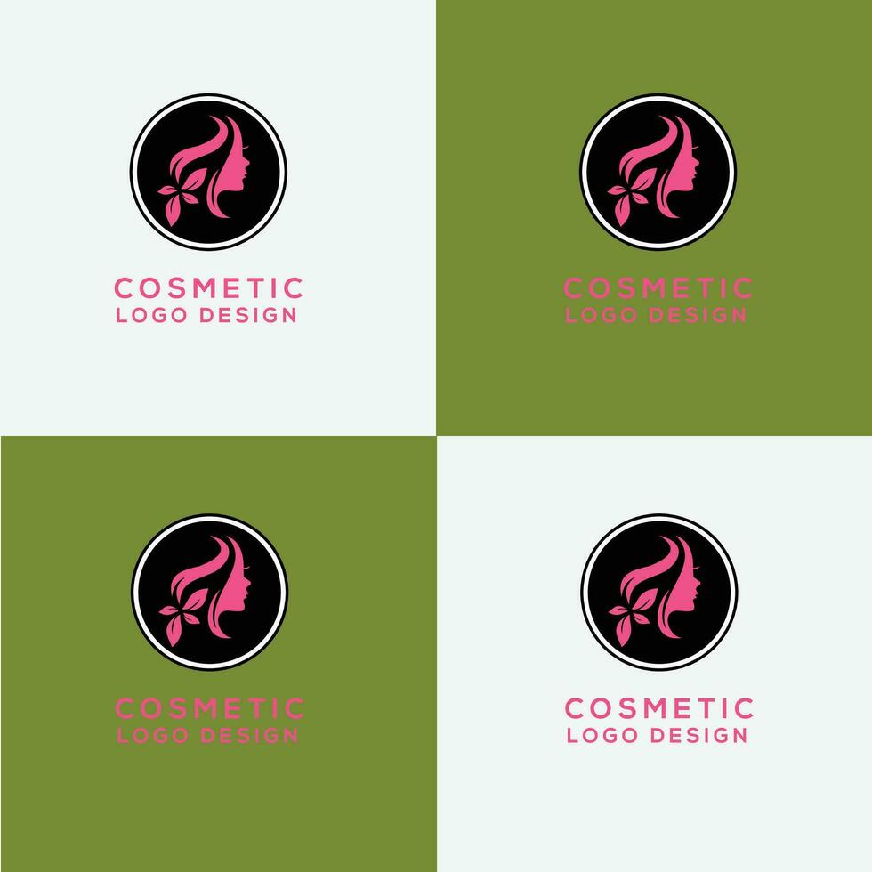 cosmetic logo design vector