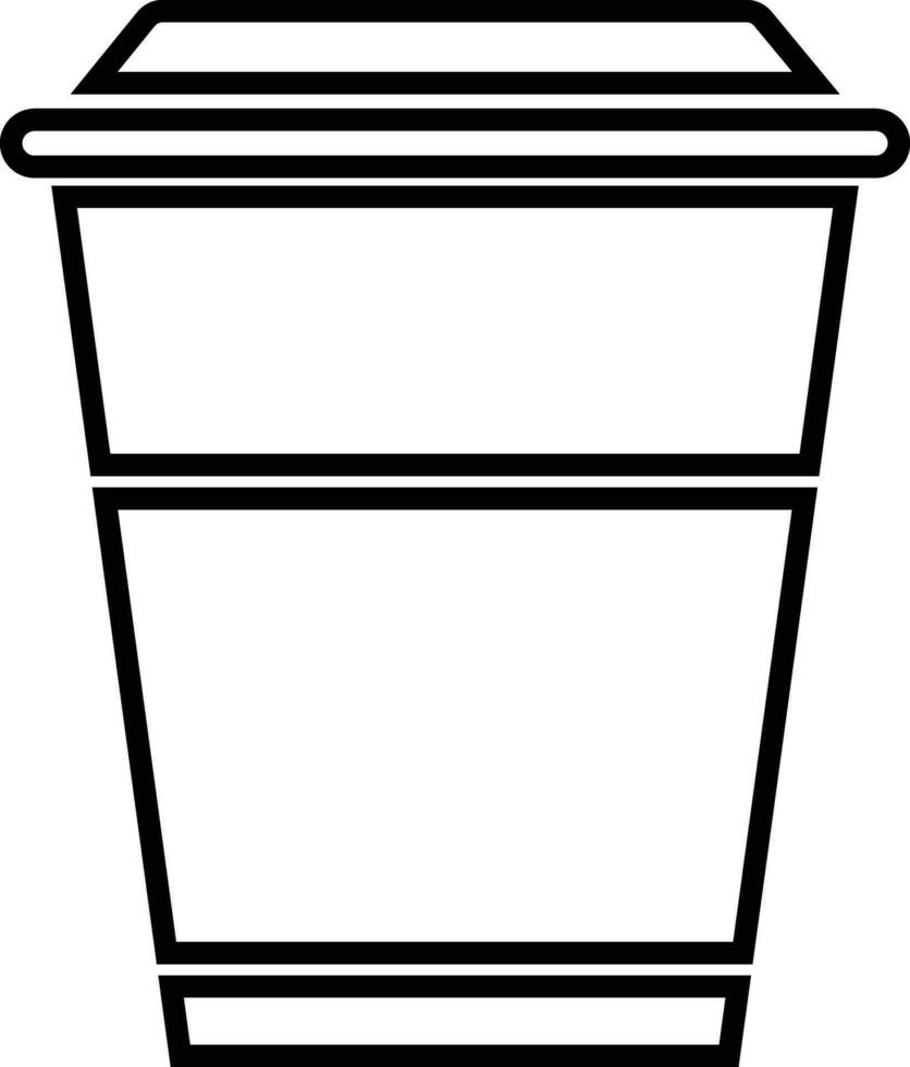 Coffee and Tea Related cup icon in line. isolated on transparent background A cup of hot caffeine drink Coffee paper plastic container cold drink, juice, tea, cocoa and other. vector for apps website