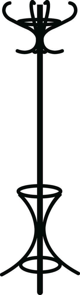 coat stand icon in flat. isolated on transparent background hanger in lobby or hallway. Item of furniture to hung coat. Interior of room in house or cloakroom in cafe. vector for apps and website