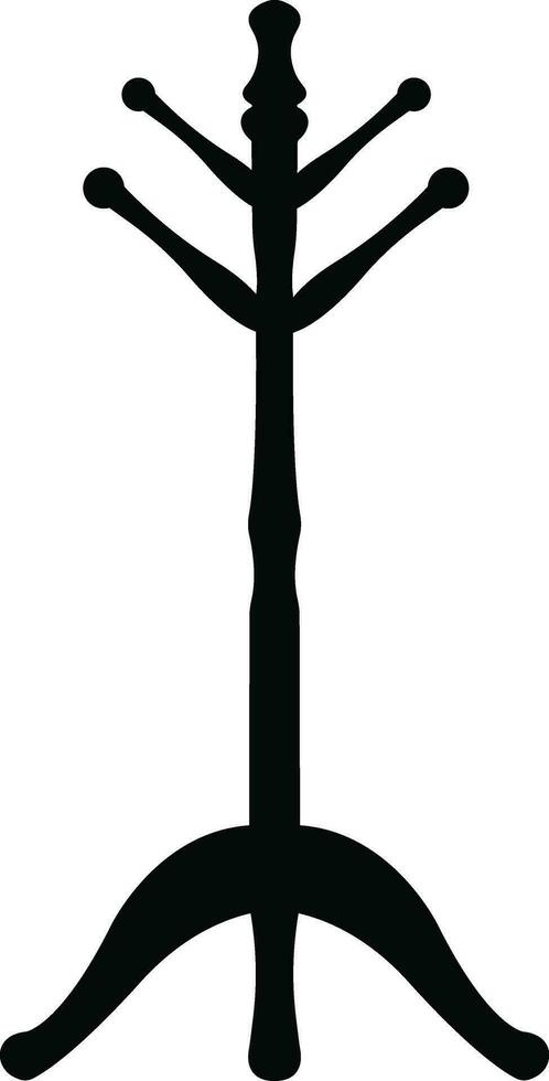 coat stand icon in flat. isolated on transparent background hanger in lobby or hallway. Item of furniture to hung coat. Interior of room in house or cloakroom in cafe. vector for apps and website