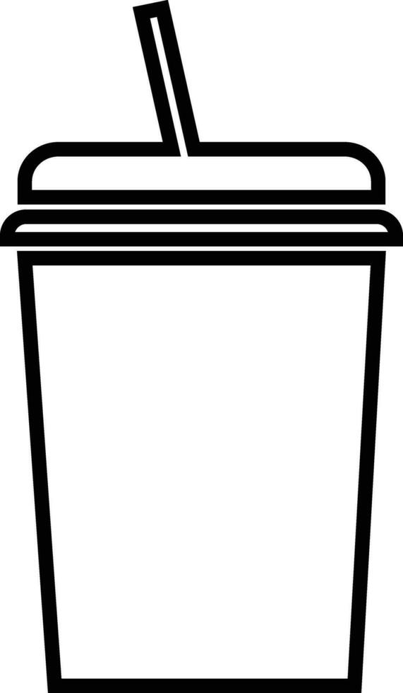 Coffee and Tea Related cup icon in line. isolated on transparent background A cup of hot caffeine drink Coffee paper plastic container cold drink, juice, tea, cocoa and other. vector for apps website