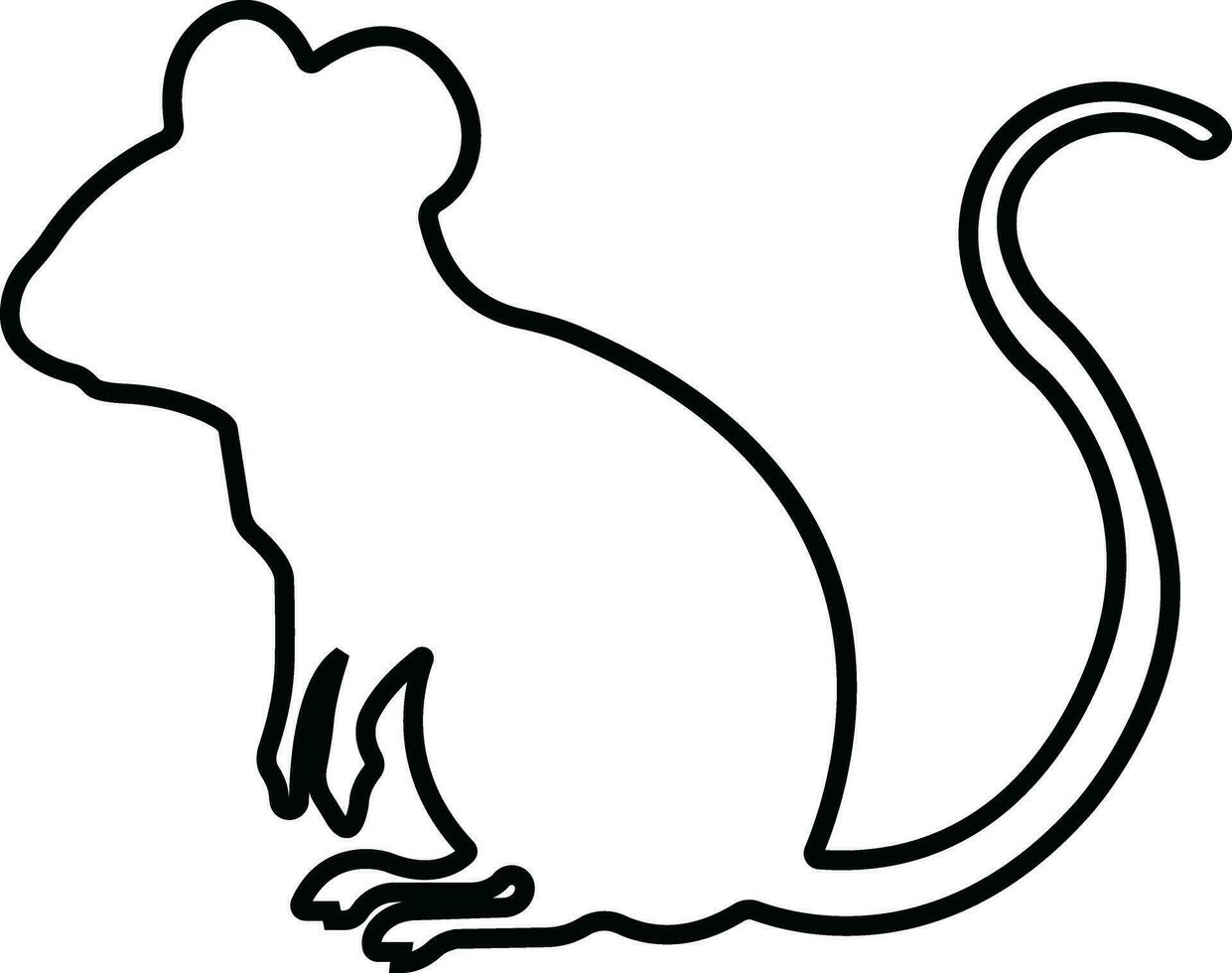 ratón animal icono en de moda línea estilo. aislado en transparente antecedentes. rata, ratones firmar símbolos diseño utilizar vector para aplicaciones y sitio web