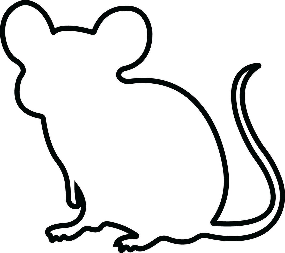 ratón animal icono en de moda línea estilo. aislado en transparente antecedentes. rata, ratones firmar símbolos diseño utilizar vector para aplicaciones y sitio web