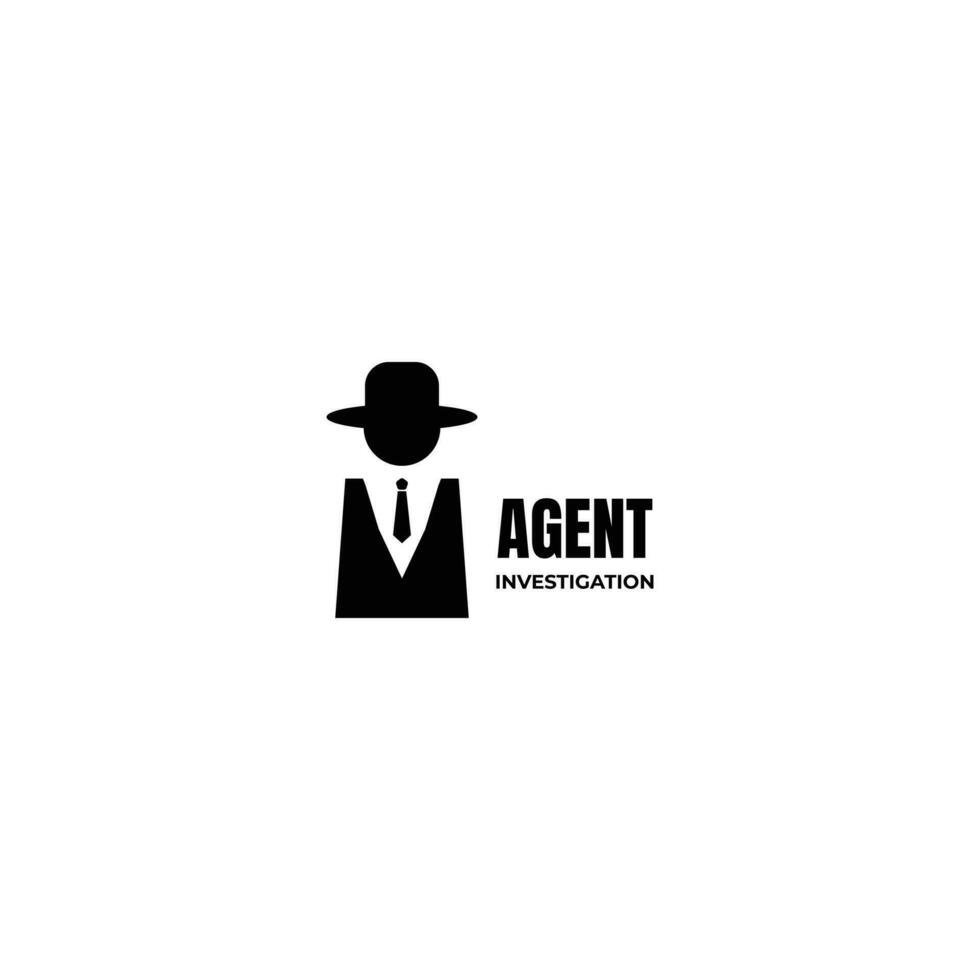 detective agency vector logo design on isolated background