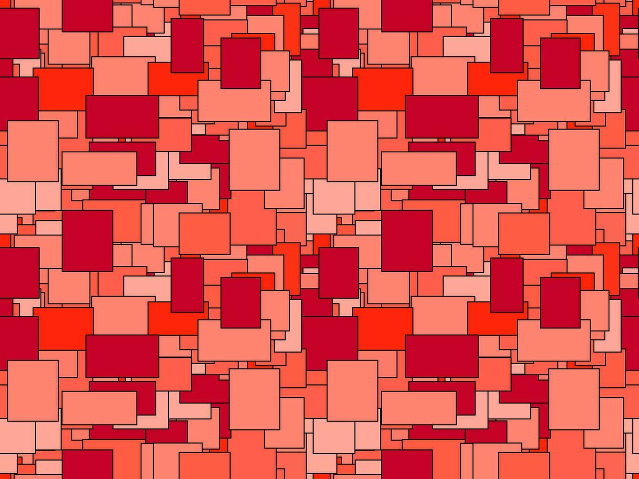 sin costura geométrico modelo de rojo rectángulos vector