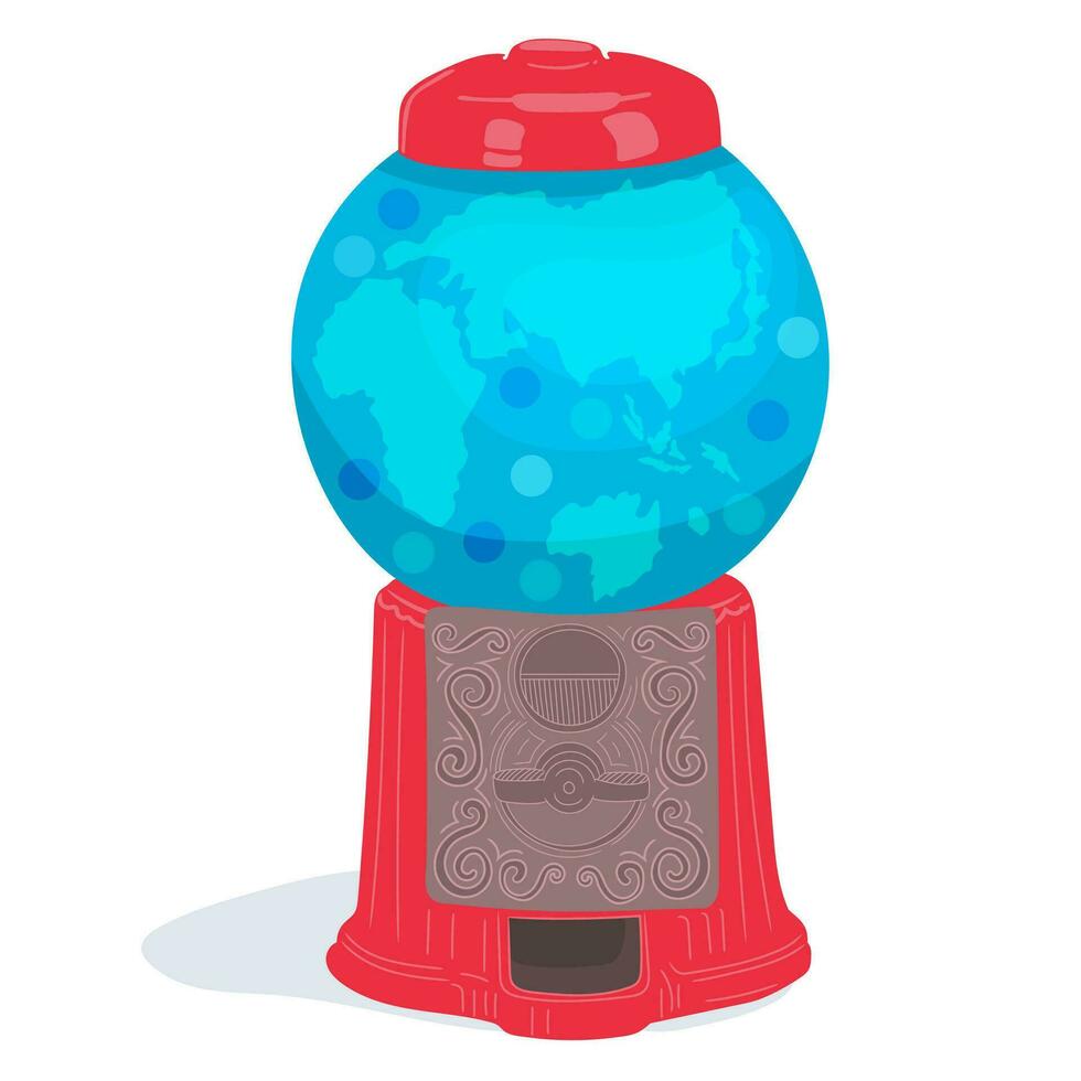 Self gum machine with environment concept. vector