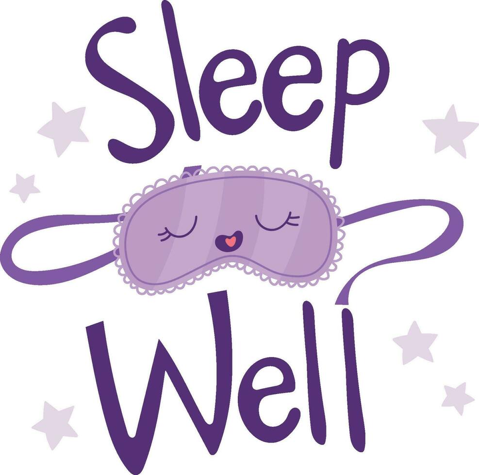 Sleep well with a face mask vector