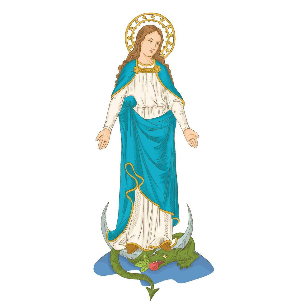 Immaculate conception, Virgin Mary. Assumption of Mary vector