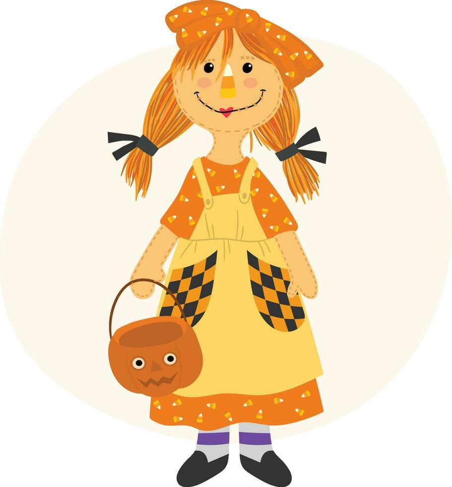 Happy halloween invitation card with cute costumes vector