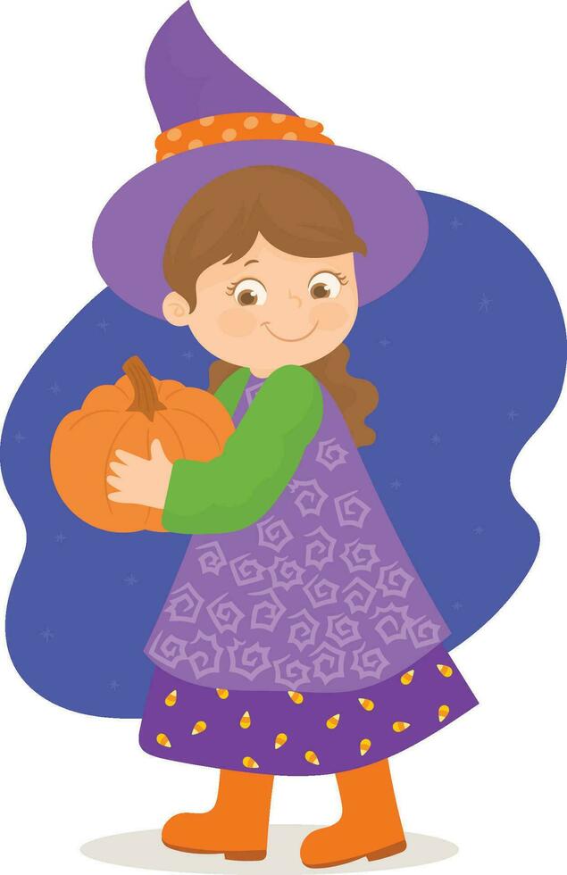 Happy halloween invitation card with cute costumes vector