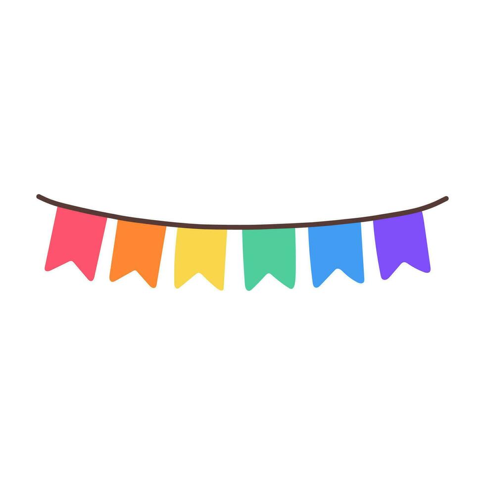 LGBT flag isolated on white background. LGBTQ. Symbol of the LGBT pride community. LGBT pride or Rainbow in various shapes design. LGBT flag or Rainbow flag. Vector illustration.