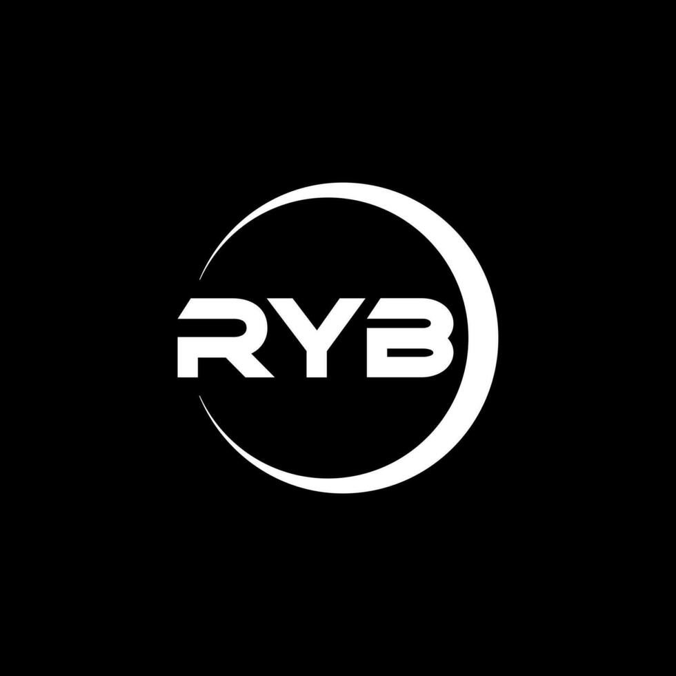 RYB Letter Logo Design, Inspiration for a Unique Identity. Modern Elegance and Creative Design. Watermark Your Success with the Striking this Logo. vector