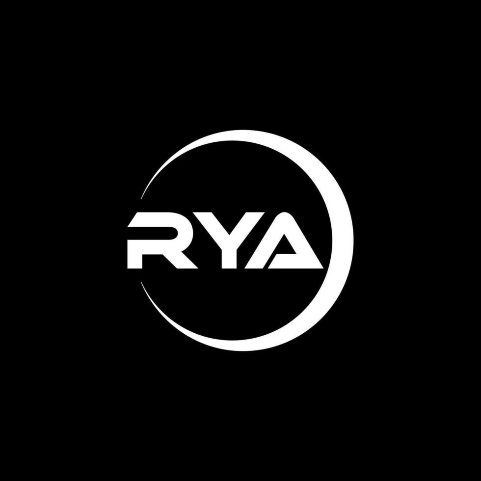 RYA Letter Logo Design, Inspiration for a Unique Identity. Modern Elegance and Creative Design. Watermark Your Success with the Striking this Logo. vector