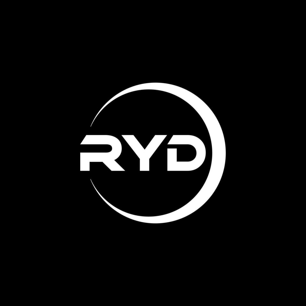 ryd letra logo diseño, inspiración para un único identidad. moderno elegancia y creativo diseño. filigrana tu éxito con el sorprendentes esta logo. vector