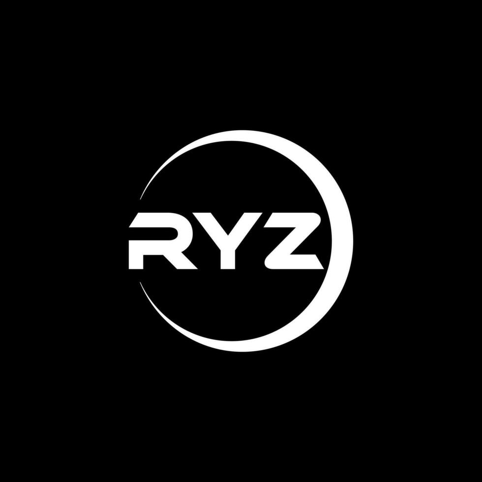 RYZ Letter Logo Design, Inspiration for a Unique Identity. Modern Elegance and Creative Design. Watermark Your Success with the Striking this Logo. vector