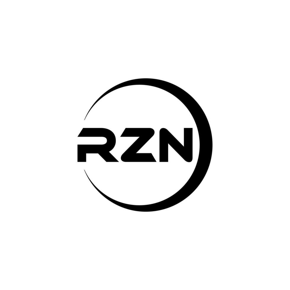 RZN Letter Logo Design, Inspiration for a Unique Identity. Modern Elegance and Creative Design. Watermark Your Success with the Striking this Logo. vector