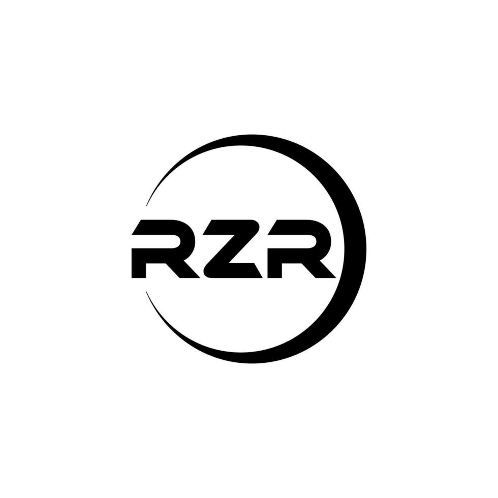 RZR Letter Logo Design, Inspiration for a Unique Identity. Modern Elegance and Creative Design. Watermark Your Success with the Striking this Logo. vector