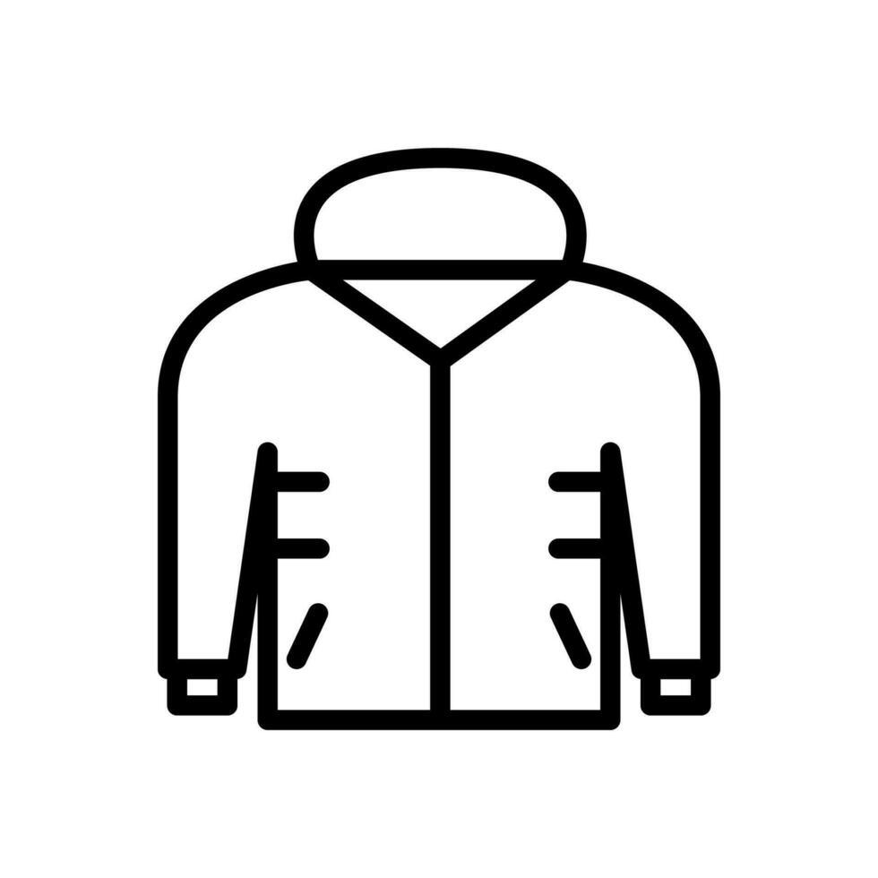 invierno chaqueta icono línea estilo vector