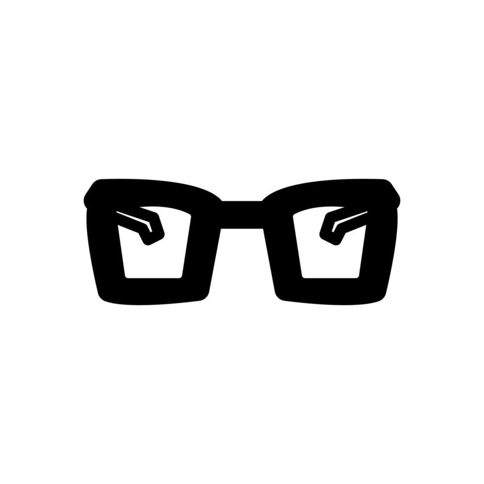 eyeglasses icon solid style vector