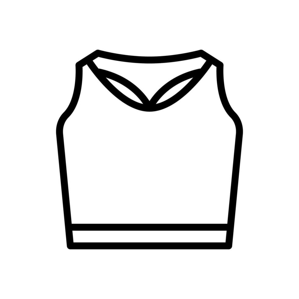 sport bra icon line style vector