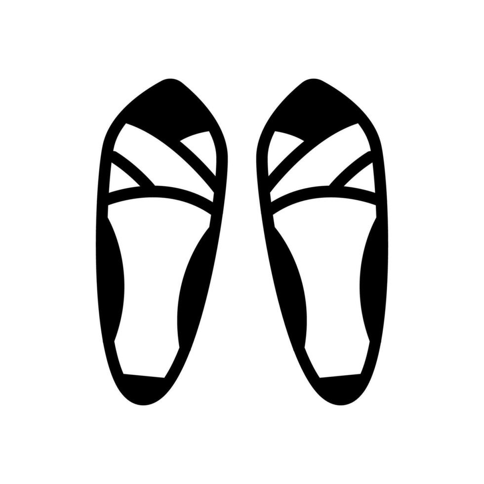 flat shoes icon solid style vector