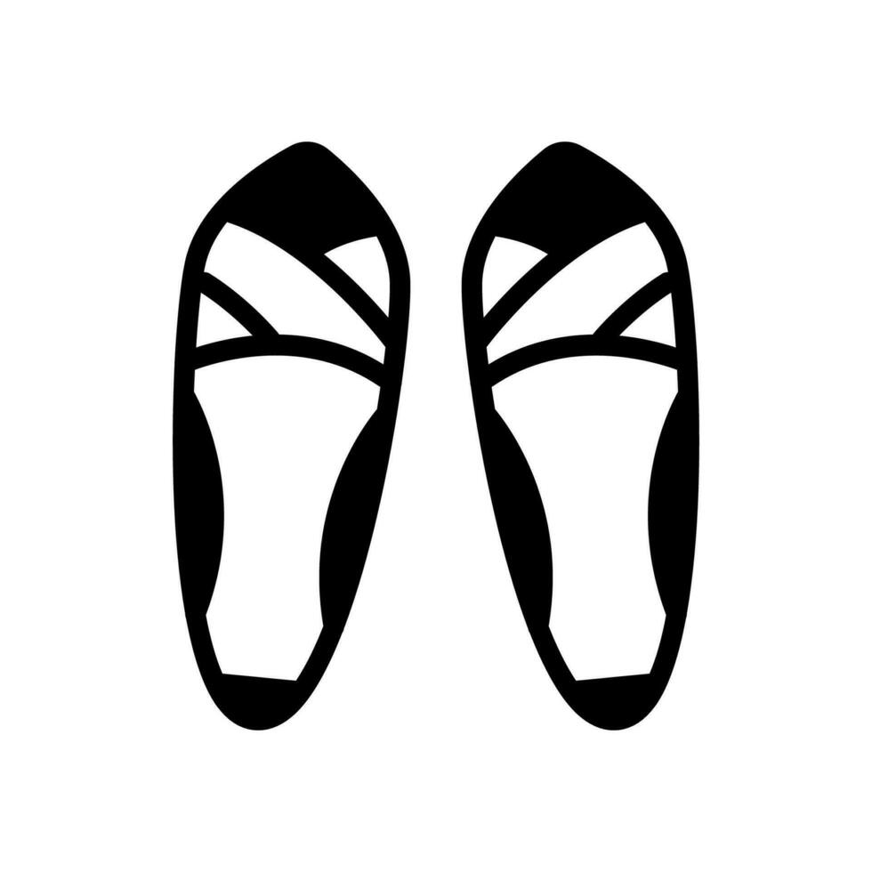 flat shoes icon solid style vector