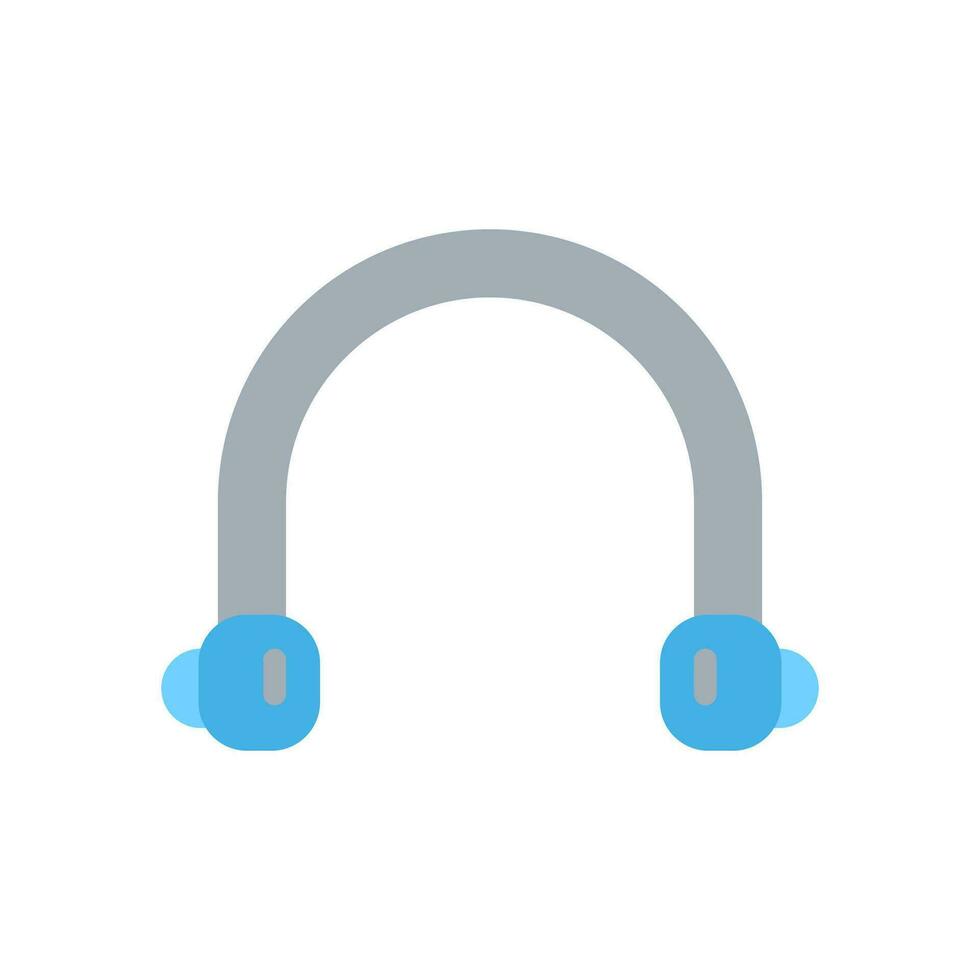 headset icon flat style vector
