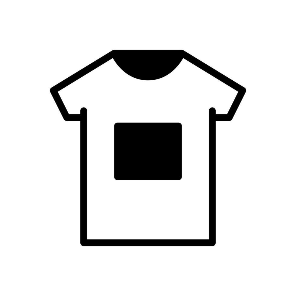 camisa icono sólido estilo vector