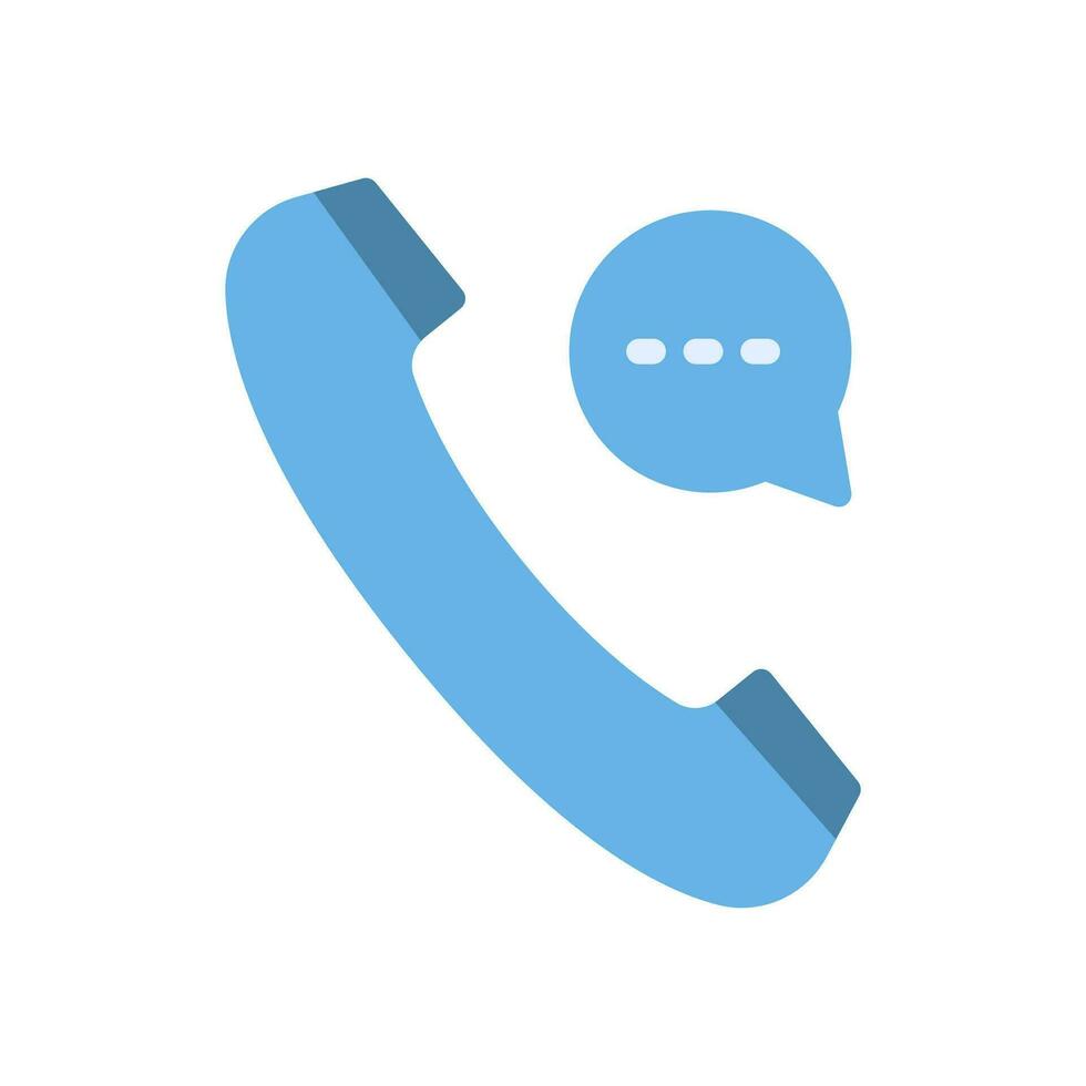 telephone icon flat style vector