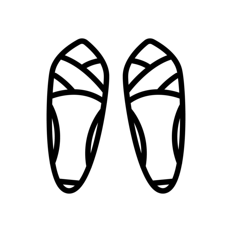 flat shoes icon line style vector