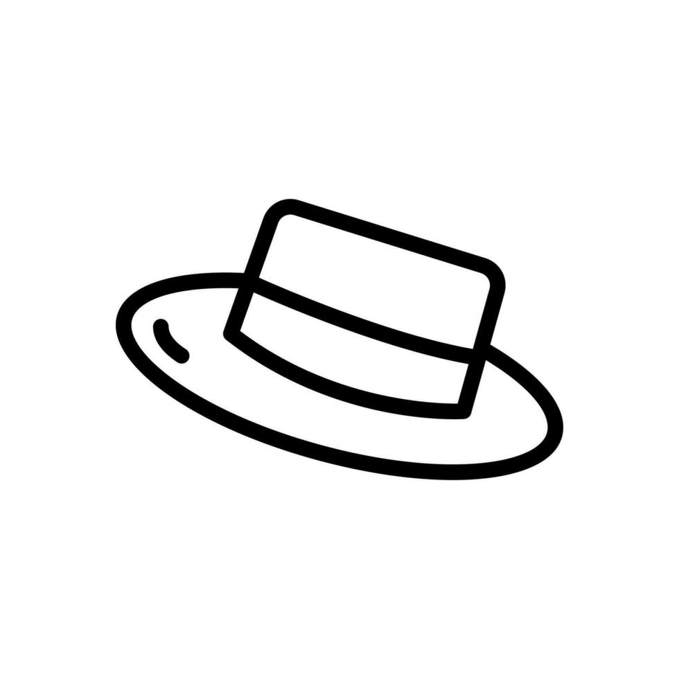 sombrero vaquero icono línea estilo vector