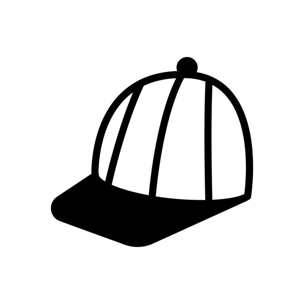 sombrero icono sólido estilo vector