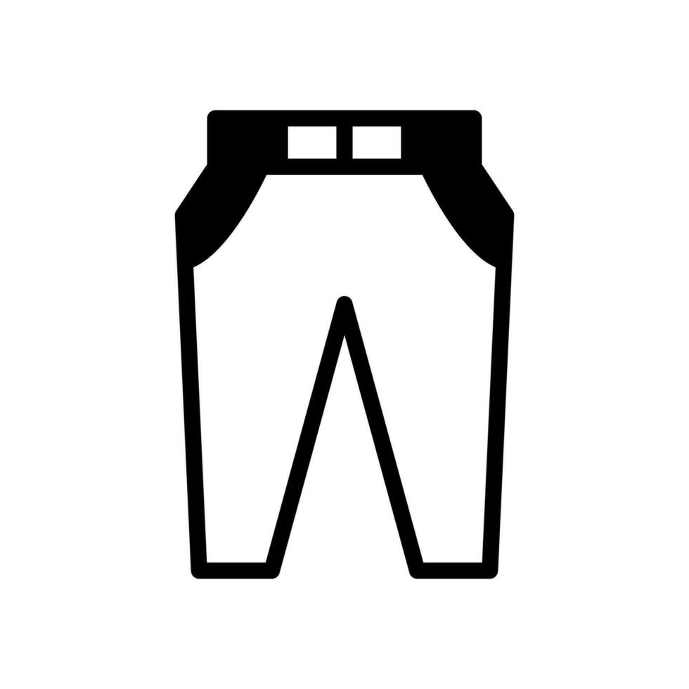 pants icon solid style vector