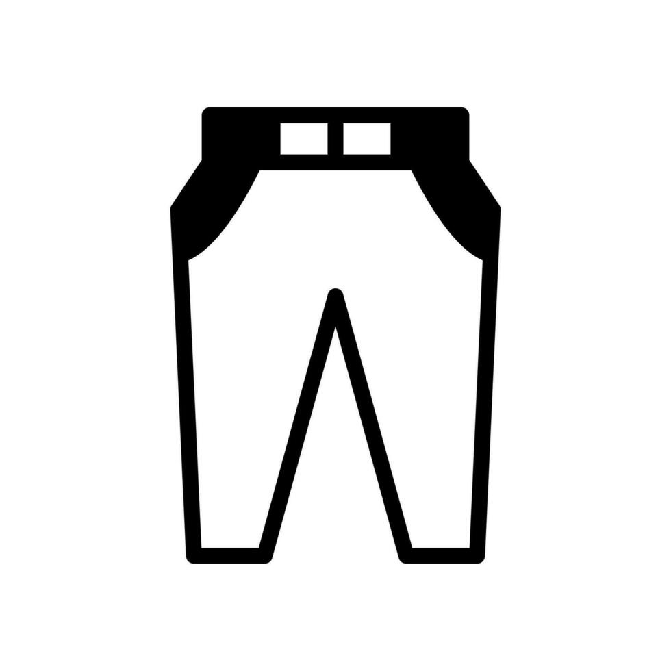 pantalones icono sólido estilo vector