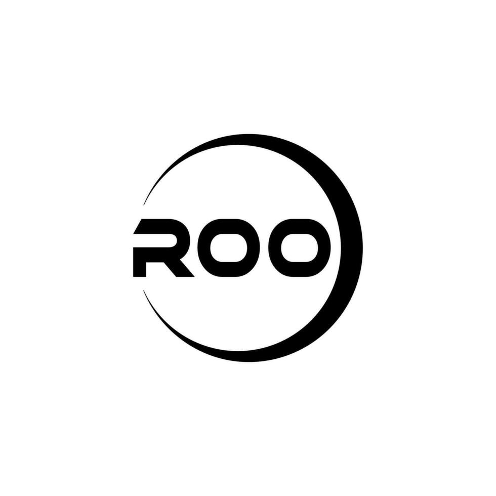 ROO Letter Logo Design, Inspiration for a Unique Identity. Modern Elegance and Creative Design. Watermark Your Success with the Striking this Logo. vector