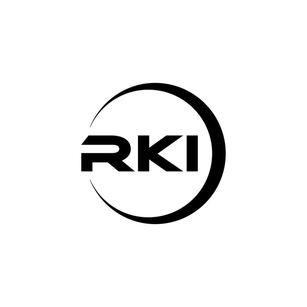 rki letra logo diseño, inspiración para un único identidad. moderno elegancia y creativo diseño. filigrana tu éxito con el sorprendentes esta logo. vector