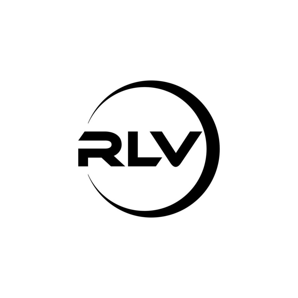 rlv letra logo diseño, inspiración para un único identidad. moderno elegancia y creativo diseño. filigrana tu éxito con el sorprendentes esta logo. vector