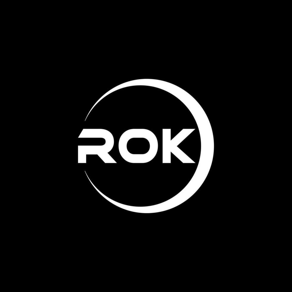 ROK Letter Logo Design, Inspiration for a Unique Identity. Modern Elegance and Creative Design. Watermark Your Success with the Striking this Logo. vector