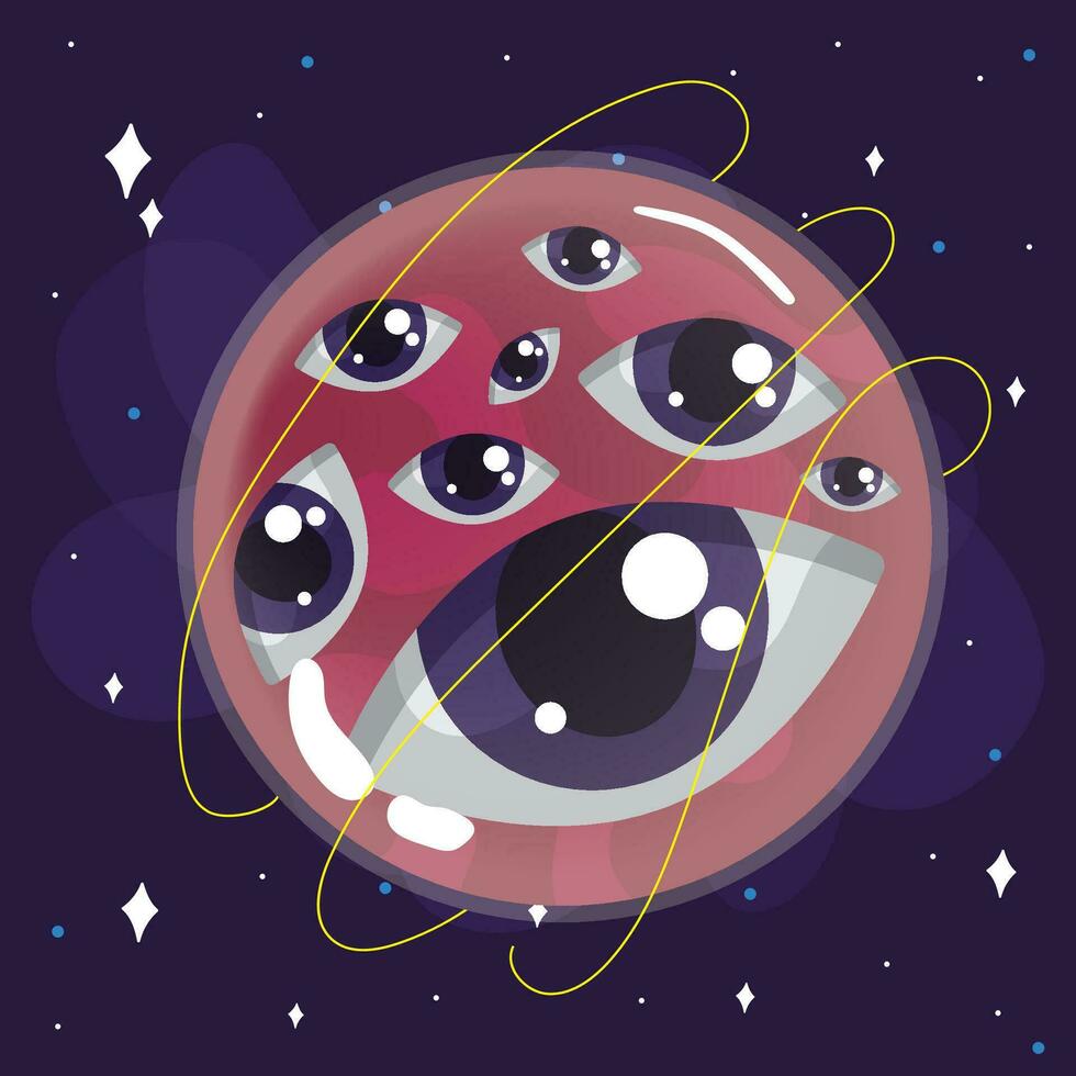 Isolated abstract plantet Cosmic star Vector illustration